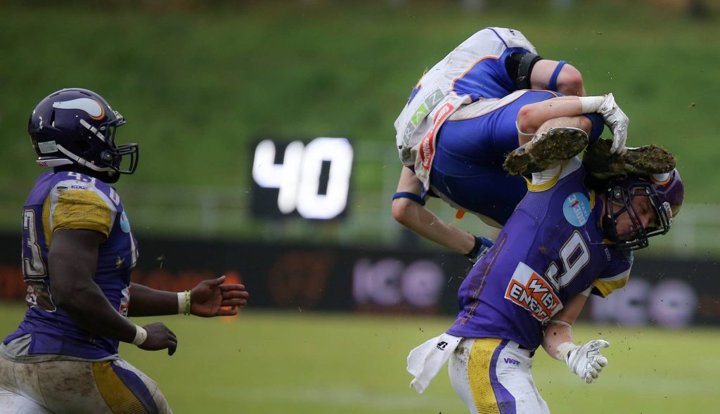 Vienna Vikings gewinnen Regenschlacht gegen Graz Giants