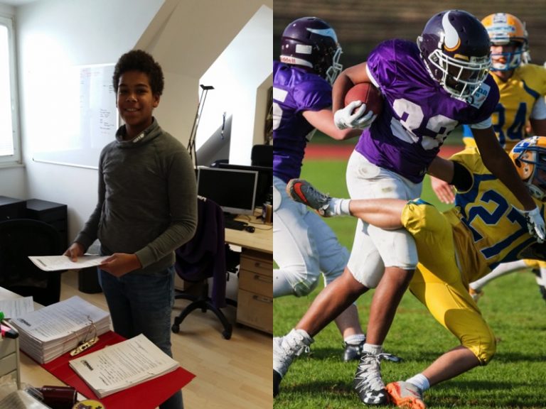 Berufspraktikum und der Traum von der Vikings Football Academy