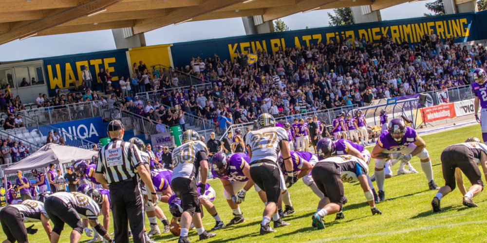 Die Dacia Vikings freuen sich auf DICH bei den Heimspielen 2019 auf der Hohen Warte. #BeThere #BleedPurple. Foto (c) Stefan Bitzan