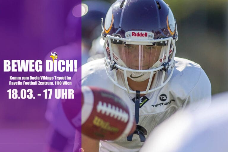 Beweg Dich! Dacia Vikings freuen sich auf Nachwuchstalente beim Tryout