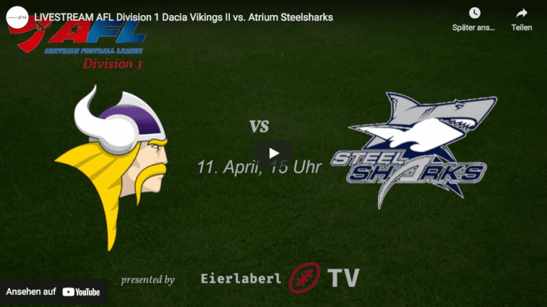 LIVESTREAM: Dacia Vikings II vs. Steelsharks Traun