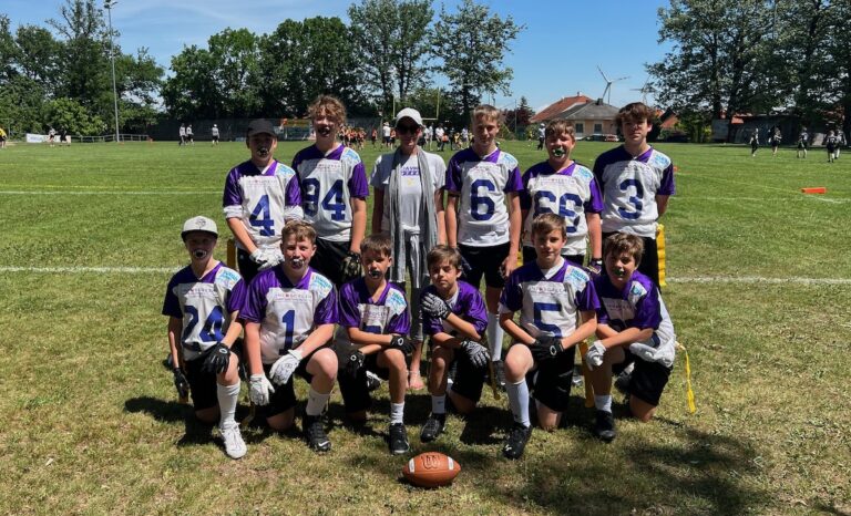 U13 Flag Team der Dacia Vikings beim dritten Spieltag der aktuellen Meisterschaft