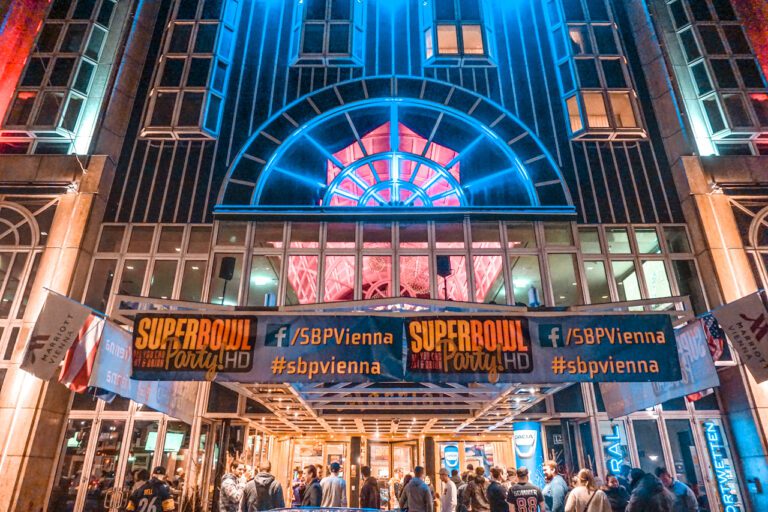 Die Super Bowl Party im Vienna Marriott Hotel